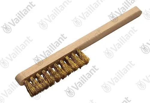 Drahtbürste mit Holzgriff von Vaillant, zur Reinigung und Entfernung von Rost oder Schmutz auf Metalloberflächen. 